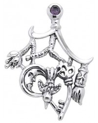 Cimaruta Stregheria Sterling Silver Witches Charm