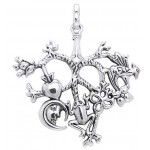 Cimaruta Large Sterling Silver Witches Charm