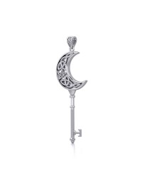 Crescent Moon Spiritual Enchantment Key Pendant