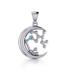 Crescent Moon and Sagittarius Astrology Constellation Pendant