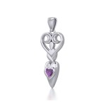 Goddess with Amethyst Heart Pendant