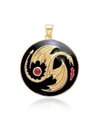 Oberon Zell Yin Yang Dragon Gold Vermeil Pendant