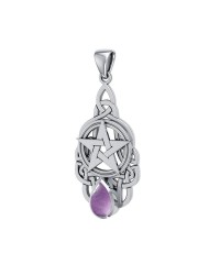 Pentacle Knot Pendant with Amethyst Gemstone