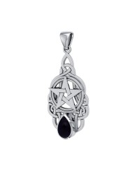 Pentacle Knot Pendant with Black Onyx Gemstone