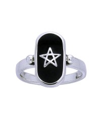 Pentagram Sterling Silver Ring