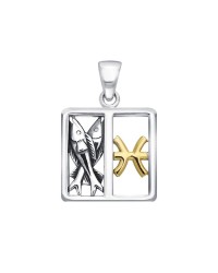 Pisces Zodiac Symbol Pendant