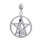 Rabbit Ostara Pentacle Pendant with Gemstone