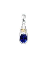 Scorpio Zodiac Sign Pendant with Sapphire