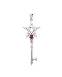 Star Key Pendant with Garnet