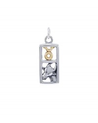 Taurus Silver and Gold Charm