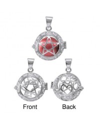 The Star Harmony Globe Pendant with Red Bola Ball