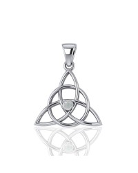 Triquetra Silver Moonstone Gemstone Pendant