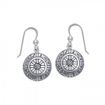 Wheel of the Year Silver Earrings