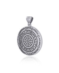 Wheel of the Year Silver Pendant