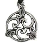 Triscele Celtic Spiral Pewter Necklace in 2 Sizes