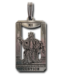 Justice Small Tarot Pendant