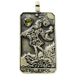 The Fool Large Gemstone Tarot Pendant