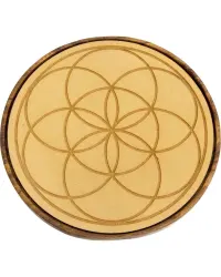 Seed of Life Wood Crystal Grid