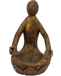 Yoga Lotus Goddess Volcanic Stone Statue