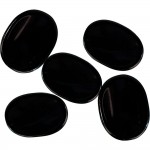 Black Agate Worry Stone