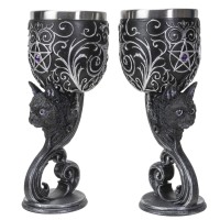 Black Cat Familiars Love Goblet Set