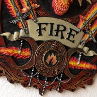 Magical Elements Plaque - Fire by Anne Stokes