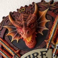 Magical Elements Plaque - Fire by Anne Stokes