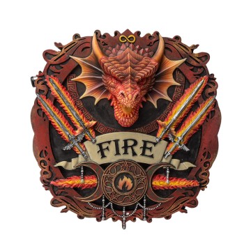 Magical Elements Plaque - Fire by Anne Stokes