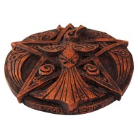 Crescent Raven Pentacle Plaque