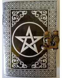 Pentacle Black and Silver Book of Shadows Journal with Latch