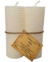 White Beeswax Altar Candle Set