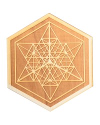 Merkaba Wood Crystal Grid in 3 Sizes