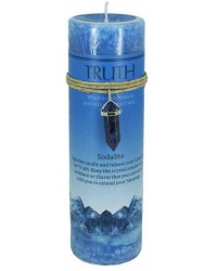 Truth Crystal Energy Candle with Sodalite Pendant