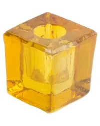 Yellow Glass Mini Candle Holder