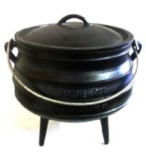 Cast Iron Potjie Cauldron - 2.25 Gallon ,Size 4