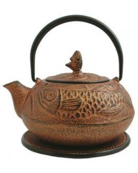 Fish Design Cast Iron Tea Pot