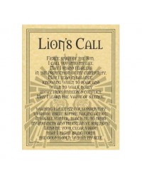 Lions Call Animal Spirit Parchment Poster