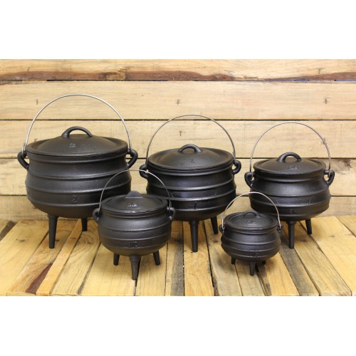 Large Cast Iron Camp Potbelly Cooking Pot - Wicca Cauldron