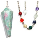 Ruby Zoisite Chakra Scrying Pendulum